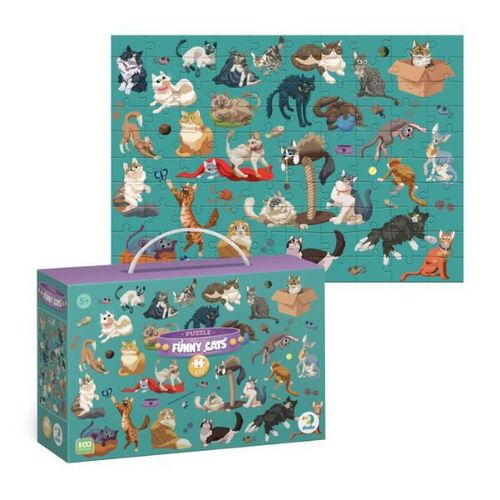 купить Головоломка Dodo 300626 Puzzle Pisici haioaseă, seria Funny Cats, 100el в Кишинёве 