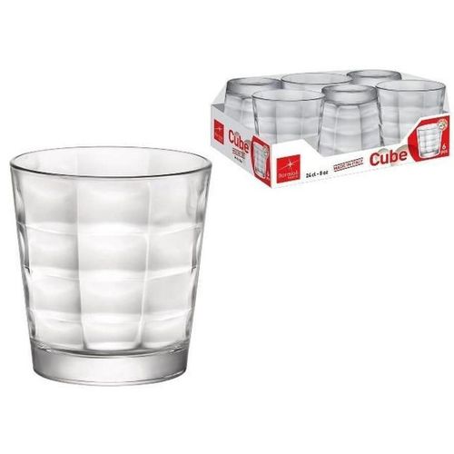 купить Посуда для напитков Bormioli Rocco 37238 Набор стаканов для воды Cube 6шт 240ml в Кишинёве 