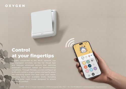 купить Рекуператор O'ERRE Oxygen APP O2 Wi-Fi, 60m3/h, D.160, 93% в Кишинёве 