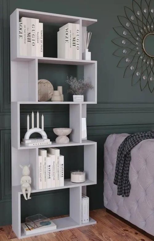 купить Офисный стеллаж Remaks Asimetrik 5 Safir White в Кишинёве 