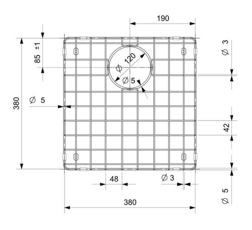 cumpără Accesoriu pentru chiuvete de bucătărie Reginox R38871 Bottom grid 40x40 Comfort Gold ll în Chișinău 