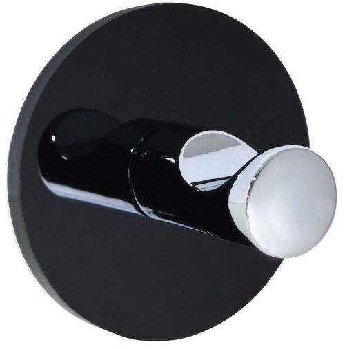 cumpără Cârlig baie Bisk 08031 rotund 5x5 cm, negru/crom în Chișinău 