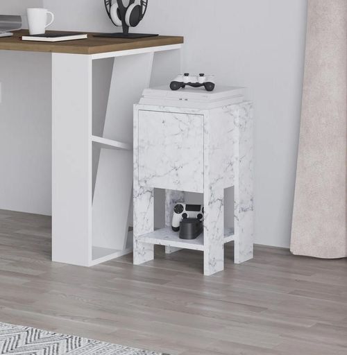 купить Тумбочка Trendy Ema, Marmura de Carrara, 30x55x30cm в Кишинёве 