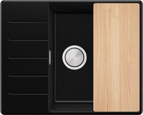 купить Мойка кухонная Primagran Copenhagen 620-50 Top Black metallic + accesorii 500x620 MKIKM в Кишинёве 