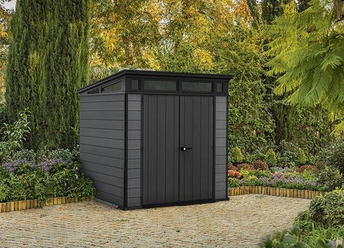 cumpără Căsuţă de grădină Keter 56120 Casuta de gradina Cortina 7x7 216x218x226cm, gri în Chișinău 