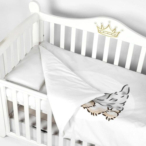 купить Детское постельное белье PernaMea Set lenjerie 3 piese Teddy Love Grey (PM.100468/8) в Кишинёве 