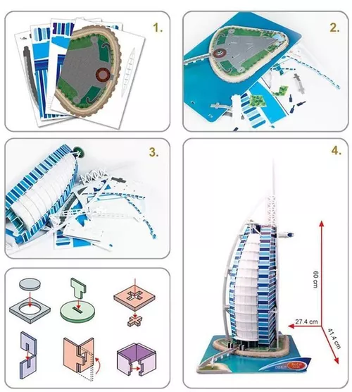 купить Конструктор Cubik Fun MC101h 3D Puzzle Burj Al Arab в Кишинёве 