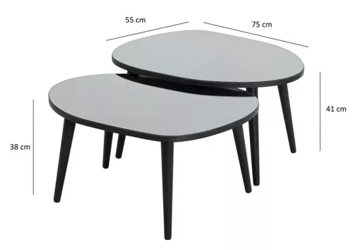 cumpără Măsuţă cafea Trendy Gusto-Negru, Fume (2 bucăți) în Chișinău 