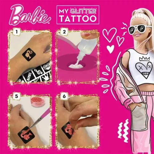 купить Набор для творчества Lisciani Giochi 100958 My Glitter Tattoo Barbie, cod 61403 в Кишинёве 