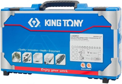 cumpără Set de unelte de mână King Tony 4523MRV01 набор 1/2" торцевых головок 6 гран. 8-32мм принадл, 23 пр. în Chișinău 