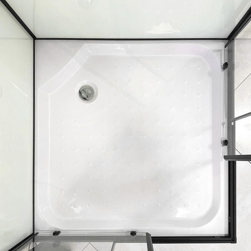 cumpără Cabină de duș Linia H2O Victoria Plus 1000x1000x215, 5 мм, квадратная, черный-мат în Chișinău 