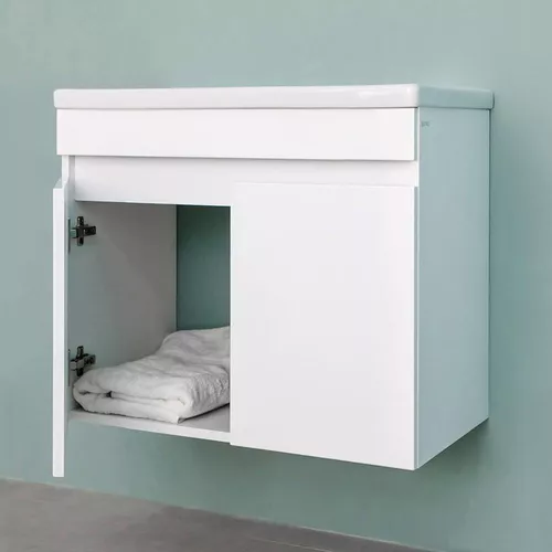 купить Шкаф под умывальник Bayro подвесной Trend Duo Soft 650 белый мат в Кишинёве 