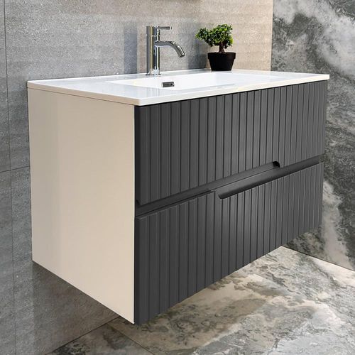 cumpără Dulap pentru lavoar Bayro Santos Allegro 800 suspendat, antracit mat în Chișinău 