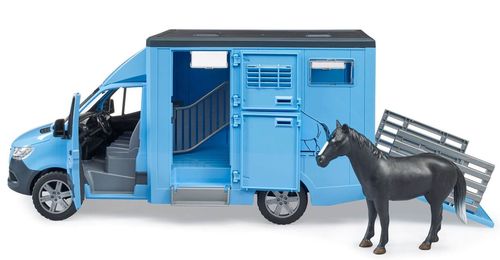 cumpără Mașină Bruder 2674 Sprinter Transportor de animale cu cal, 54306 în Chișinău 