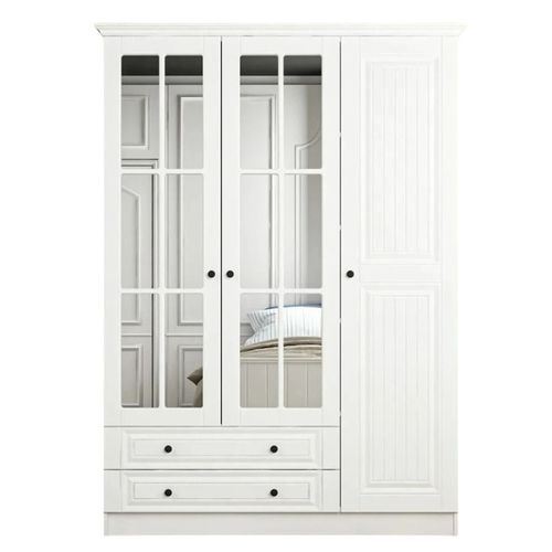 cumpără Dulap Trendy Kale 3 Mebran Kapak 210-Alb, 135x210x52cm în Chișinău 