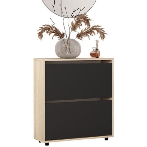 купить Полка для обуви Mobildor-Lux Leo 70x27x86H cm Sonoma/Anthracite в Кишинёве 