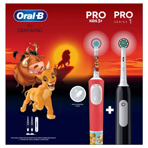 cumpără Periuță de dinți electrică Oral-B 1126 Family pack LionKing & Pro1 în Chișinău 