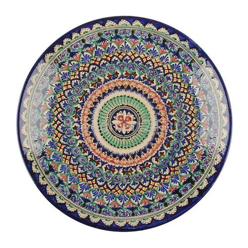cumpără Farfurie Rishtan Ceramic Lyagan Mehrob 42cm, pictata manual, ceramica în Chișinău 