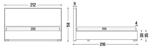 купить Кровать my-STYLE my-Liza 200x200 (P48D20M20) в Кишинёве 