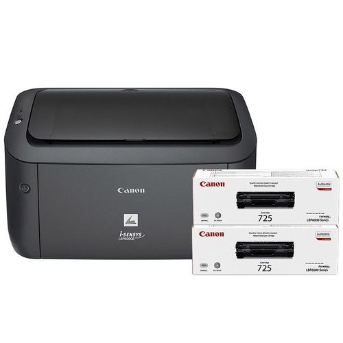 cumpără Printer Canon i-Sensys LBP6030B & 2 x CRG725, Black, A4, 2400x600 dpi, 18ppm, Memory 32Ìb, Win, USB 2.0, Cartridge 725 (1600 pages 5%), no cable USB (imprimanta/принтер LBP 6030B) în Chișinău 