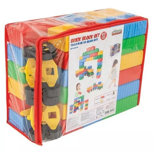 cumpără Set de construcție Pilsan 03251 Set de cărămizi mari de construcție cu roți (43 piese) în Chișinău 