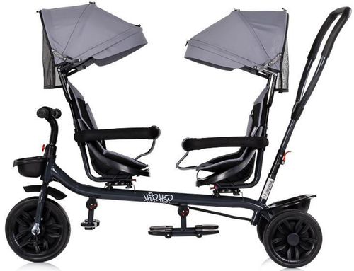 cumpără Bicicletă-cărucior Chipolino TRKHH0262PL Hip Hop Platinum, трицикл д/близнецов în Chișinău 