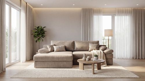 купить Диван Sofyno ATLAS canapea de colț extensibilă R (Silk Pola 21 Gri) в Кишинёве 