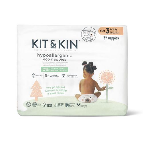 Scutece eco hipoalergenice Kit&Kin 3 (6-10 kg) 32 buc 