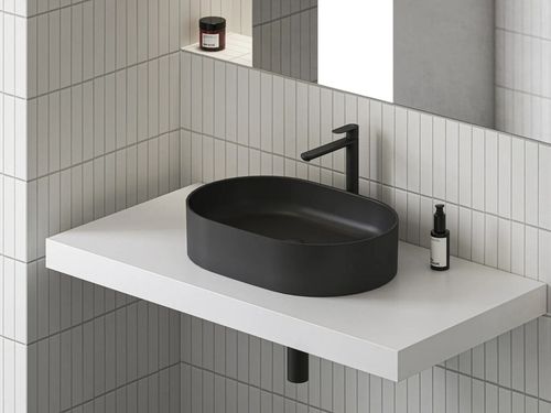 купить Раковина Ravak Ceramic Slim 550 O 55x37x12cm Black matt XJX0D155000 в Кишинёве 