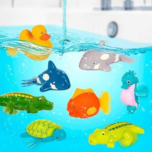 cumpără Jucărie de baie Battat BT4642Z Set Broasca testoasa, peste, crocodil, balena, 2003D în Chișinău 