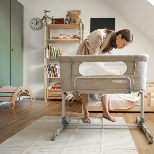 cumpără Leagăn Feedo 925112 Patut co-sleeper pliabil 2in1 Gri în Chișinău 