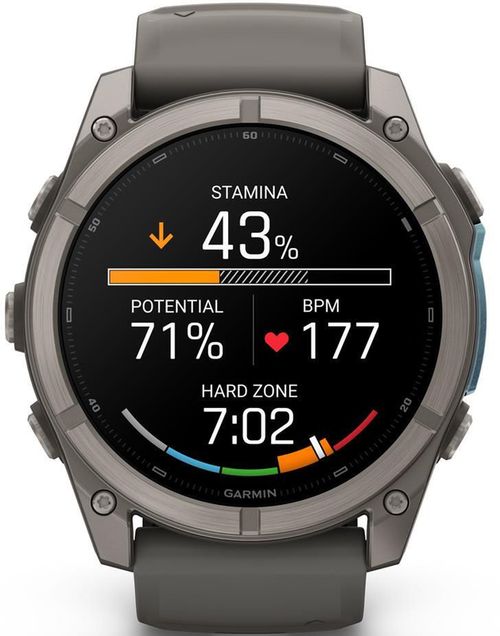 купить Смарт часы Garmin Fenix 9, 51mm, Bare Ti, Pebble Gray Band (010-04763-01) в Кишинёве 