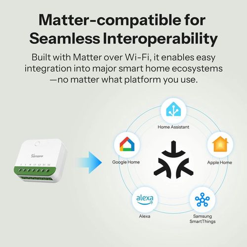 cumpără Întrerupător electric Sonoff Matter Over Wi-Fi Smart Switch MINI-2GS Mini Duo 2-Gang (Neutral Required) în Chișinău 