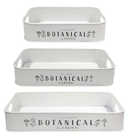 купить Аксессуар для кухни ProGarden 27440 Set tavi metal 3buc: 50x30cm, 40x25cm, 33x20cm, alb в Кишинёве 