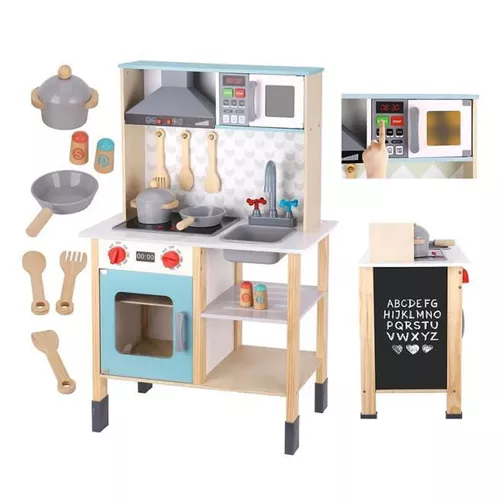 cumpără Bucătărie și veselă de jucărie Tooky Toy TH870 Setul de joacă din lemn Bucătăria, 57328 în Chișinău 