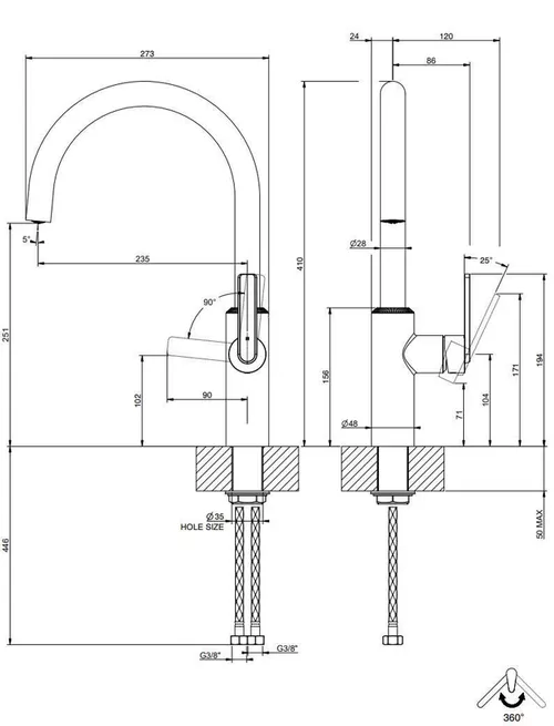 cumpără Bateria bucătărie Gessi 60940-707 Black Metal Br PVD în Chișinău 