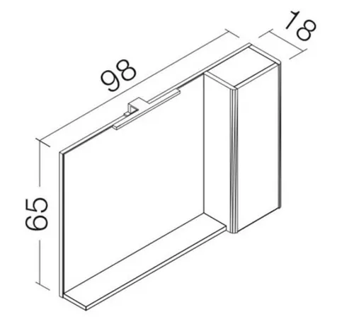 купить Зеркало для ванной Orka Duden 100 Odeon Red Walnut в Кишинёве 