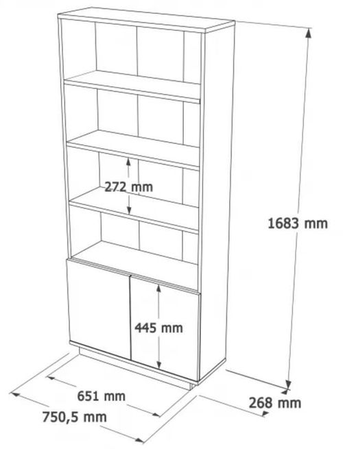 cumpără Dulap Trendy FR16-AW, raft de carti în Chișinău 