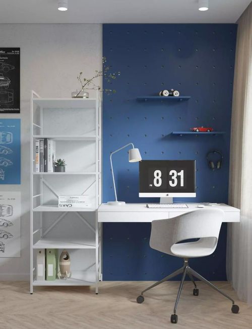 купить Офисный стеллаж Nex Home Raft metalic Loft 1800x600x240mm, 6 polite PAL, White/White snow в Кишинёве 