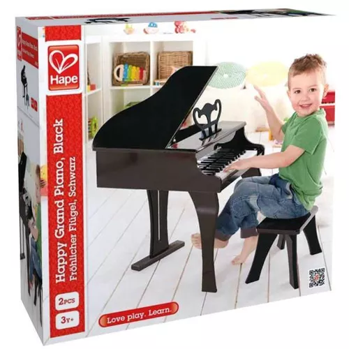 купить Музыкальная игрушка Hape E0320 Instrument muzical Pian negru cu scaun в Кишинёве 