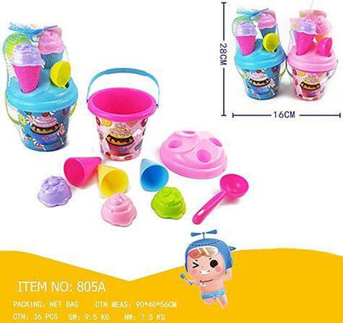 купить Игрушка Promstore 45046 Набор игрушек для песка в ведерке Мороженое 9ед, 24cm в Кишинёве 