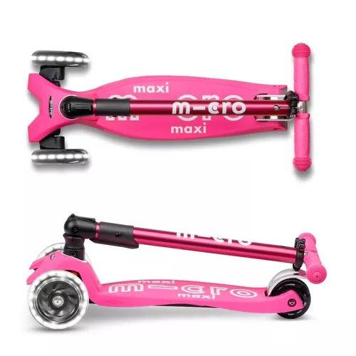 cumpără Trotinetă Micro MMD096 Maxi Deluxe Foldable LED Shocking Pink în Chișinău 