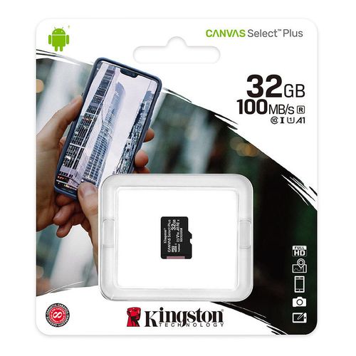 купить 32GB Kingston Canvas Select Plus SDCS2/32GBSP microSDHC, 100MB/s, (Class 10 UHS-I) (card de memorie/карта памяти) в Кишинёве 