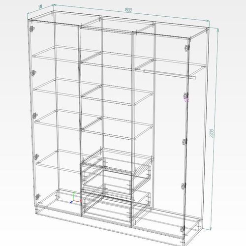 купить Шкаф Smartex (15857) N14 180cm Kashemir в Кишинёве 