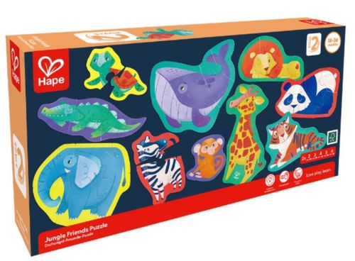 cumpără Puzzle Hape E1647 Set puzzle 10 în 1 Prietenii Junglei în Chișinău 