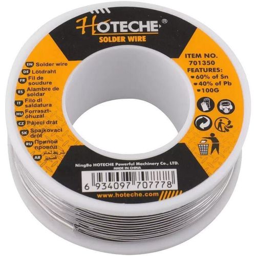 купить Проволока сварочная Hoteche 701350 100g 60%Sn*40%Pb пласт. Катушка в Кишинёве 