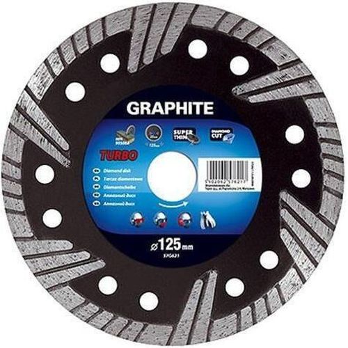 купить Диск отрезной Graphite 3646 Ультратонкий алмазный диск Turbo 125x22,2 мм в Кишинёве 