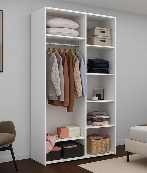 купить Шкаф Nex Home Dulap cu uși glisante, 100x60x220cm, PAL, Alb в Кишинёве 