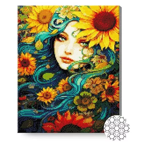 купить Картина по номерам Art Gallery GA87150 Mozaic cu diamante 40x50cm Zana florilor в Кишинёве 