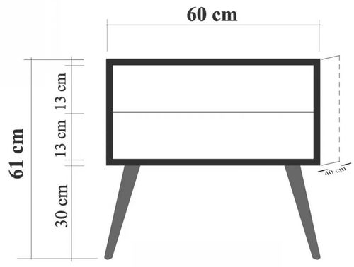купить Тумбочка Trendy Two-729, Stejar Sonoma, 60x61x40cm в Кишинёве 